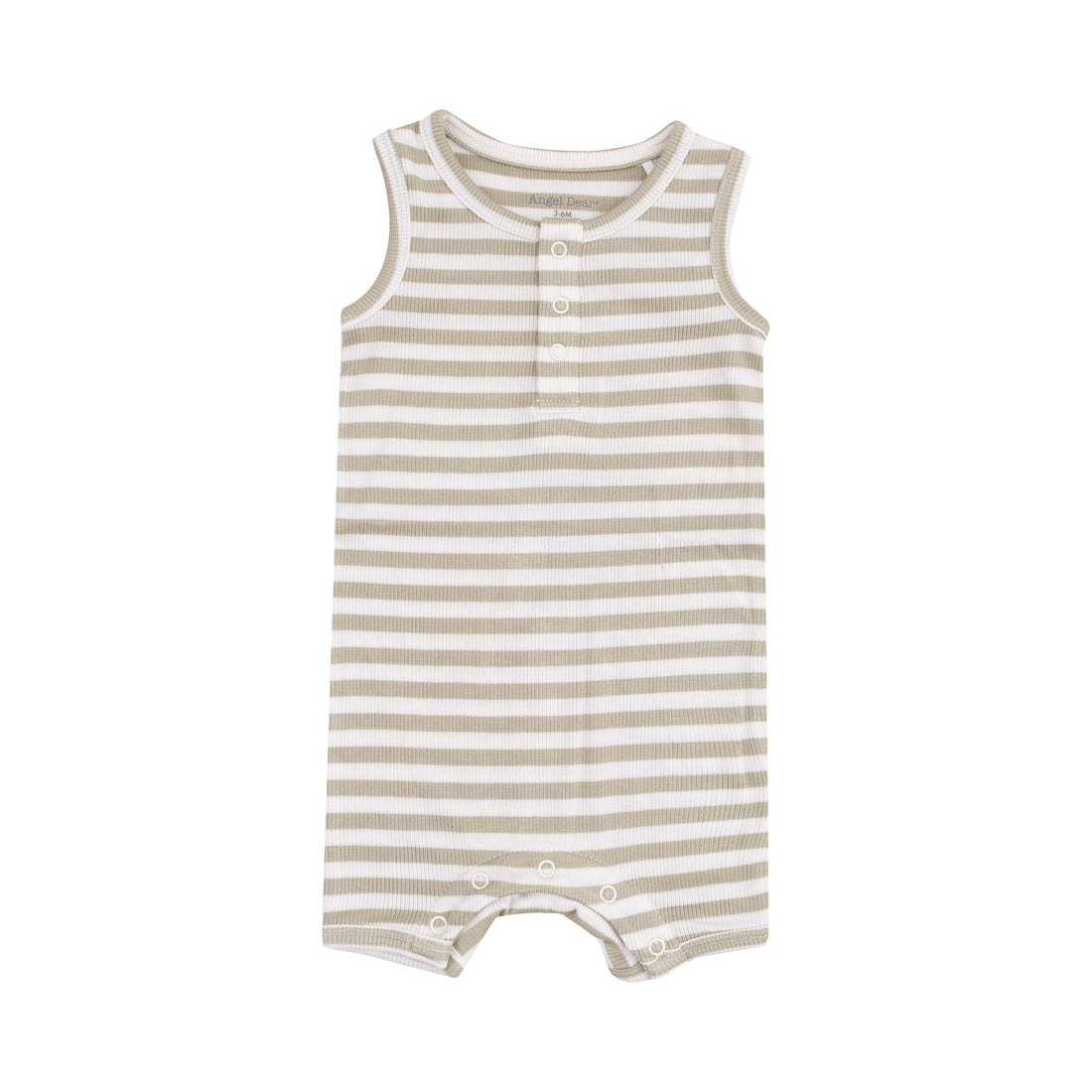 Stripe Sage Sleeveless Shortie Romper