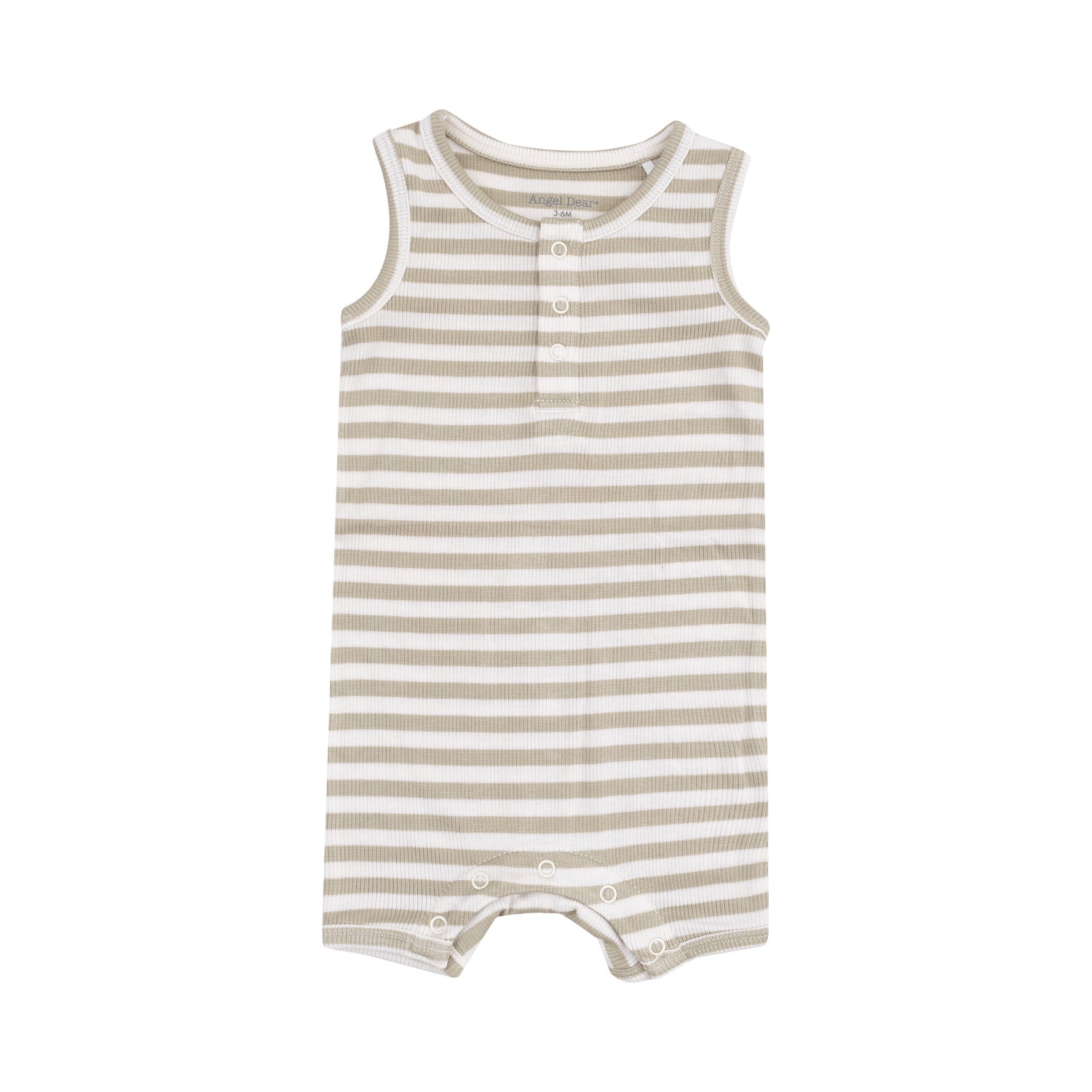Stripe Sage Sleeveless Shortie Romper