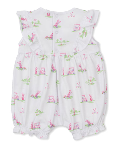 Fairway Foursome Short Playsuit: Pink