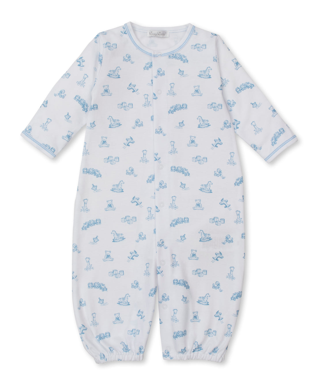Vintage Toy Treasures Printed Converter Gown: Light Blue