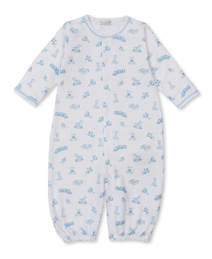 Vintage Toy Treasures Printed Converter Gown: Light Blue