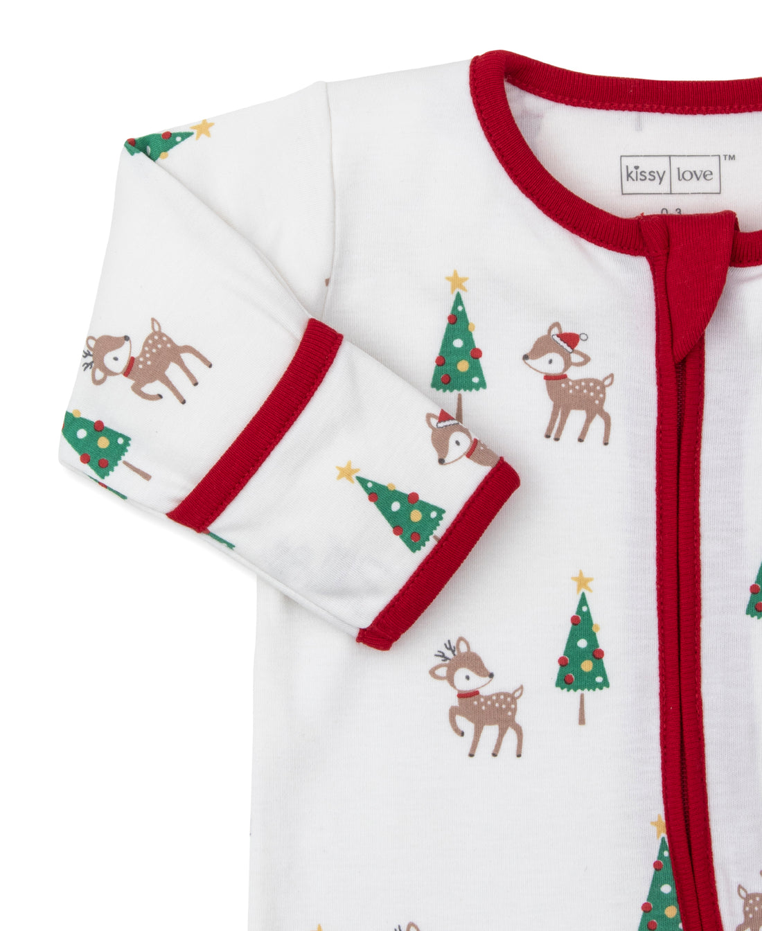 Christmas Deer Cheer Zippered Footie