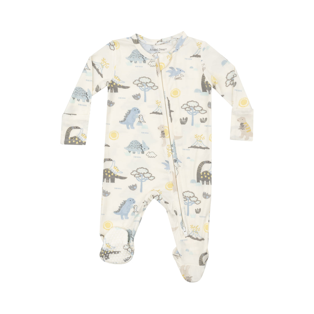 2-Way Zipper Footie: Baby Love Dinos