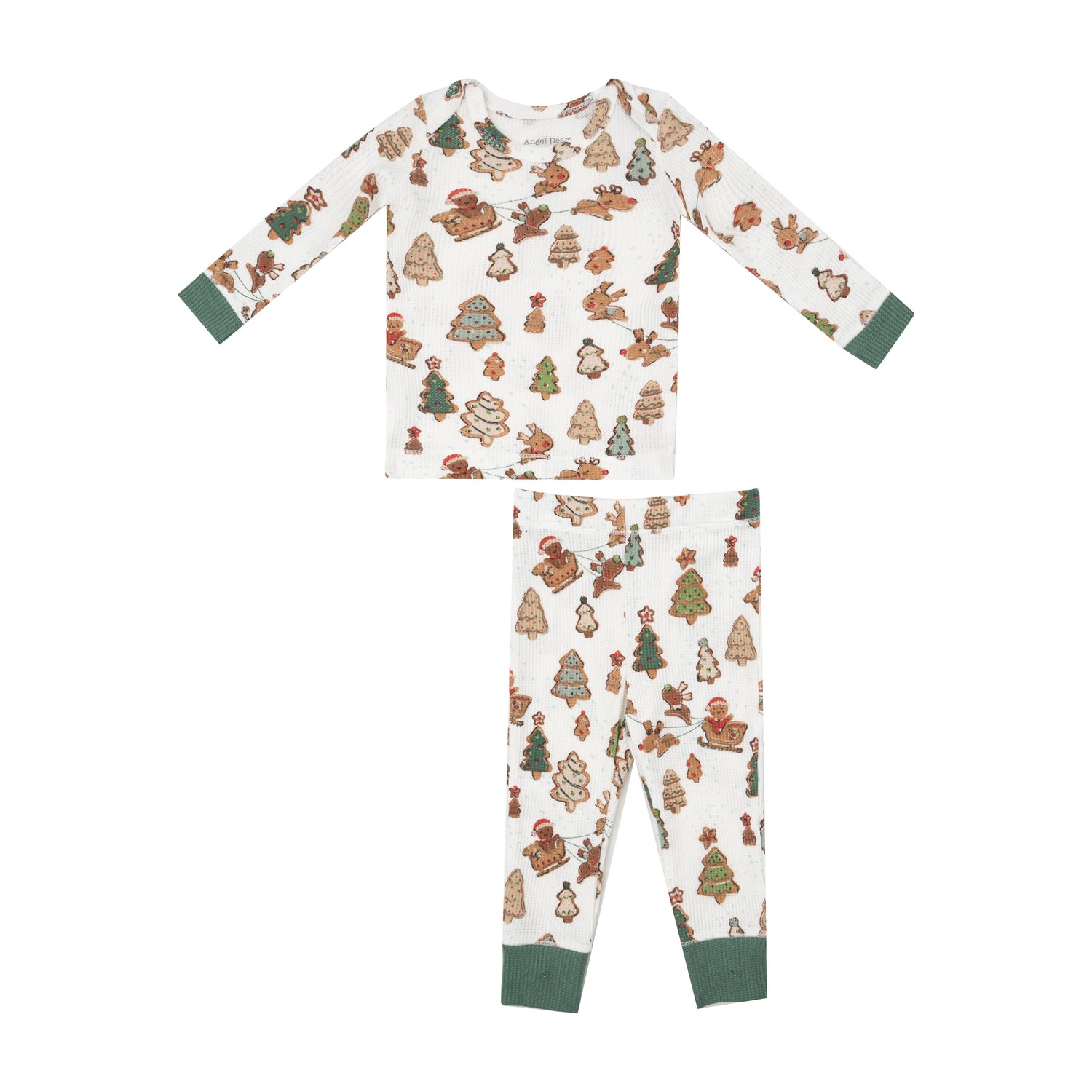 LS Loungewear Set (Waffle Knit): Gingerbread Sleigh Ride