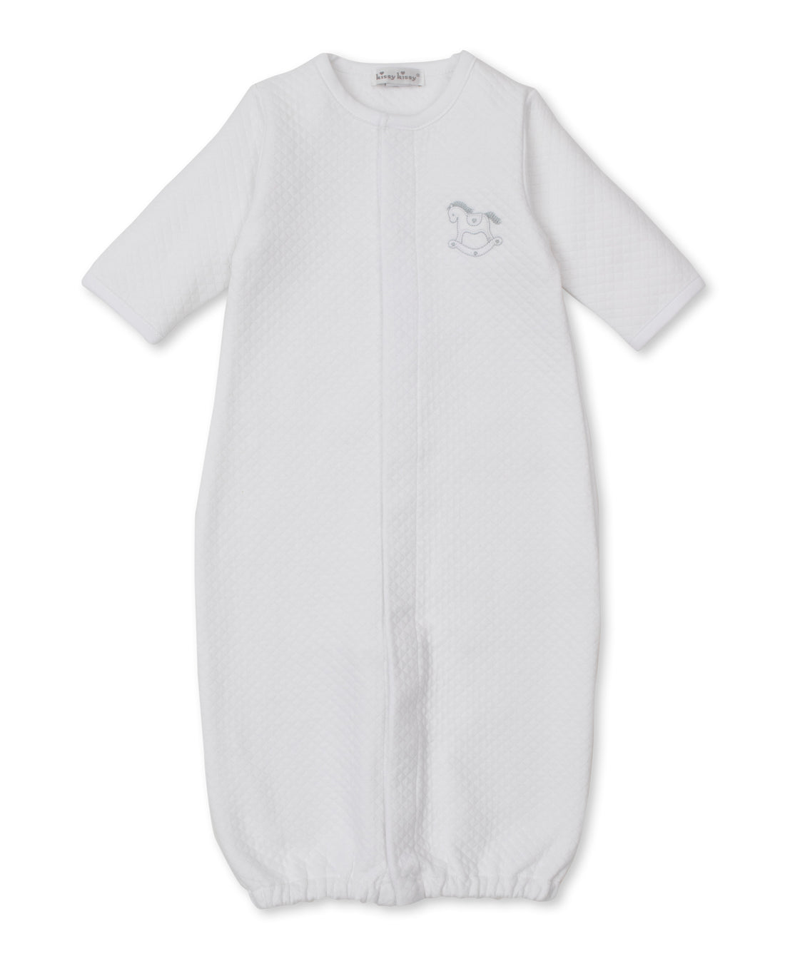 Riding Rockers Jacquard Converter Gown: White/Silver