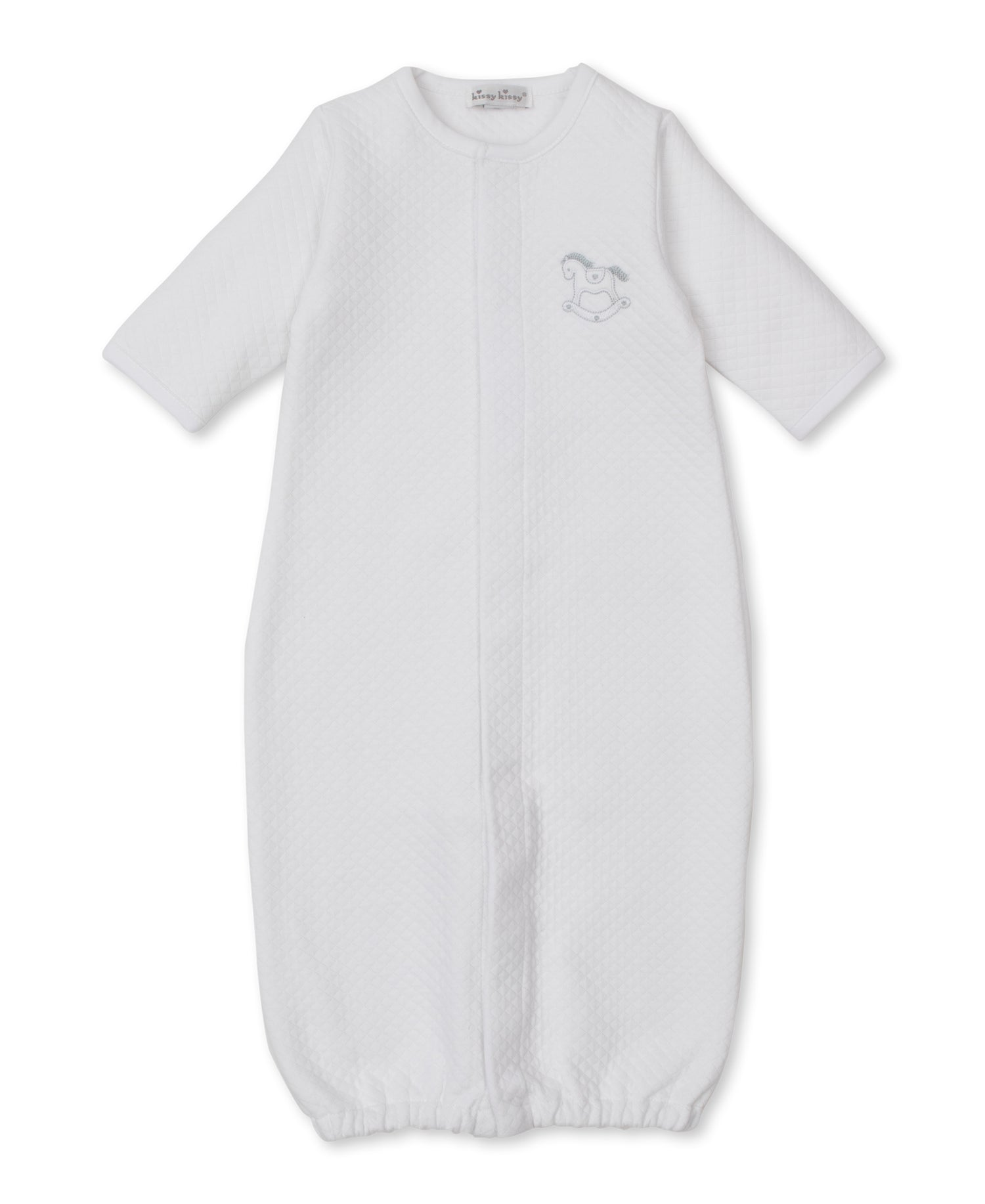 Riding Rockers Jacquard Converter Gown: White/Silver
