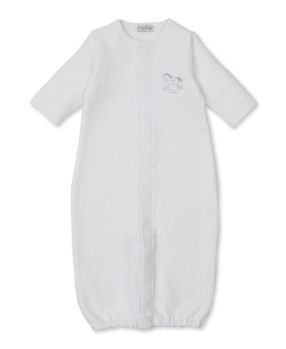 Riding Rockers Jacquard Converter Gown: White/Silver
