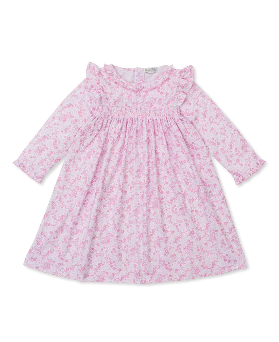 Old English Roses Smocked Dress: Pink