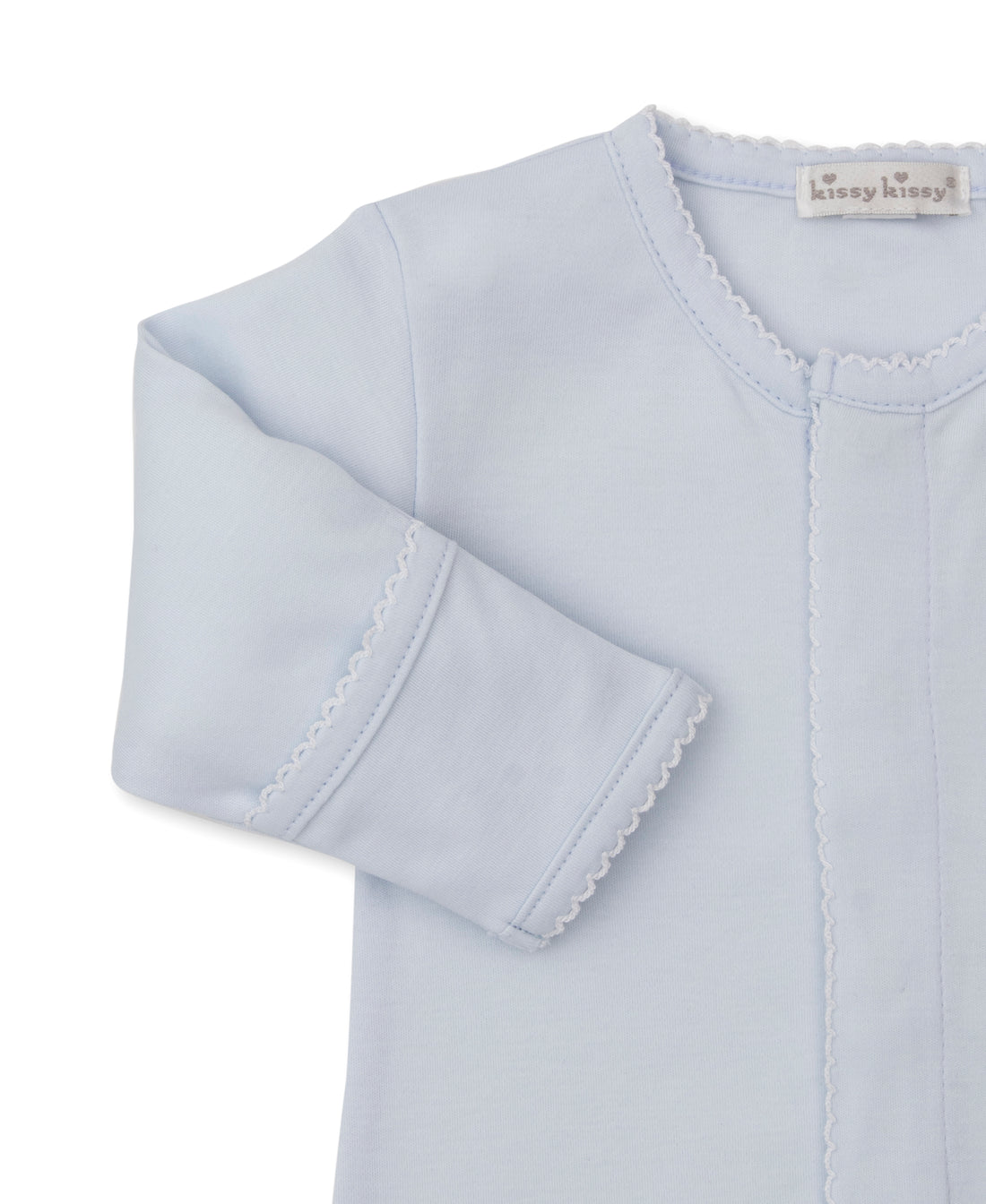 Riding Rockers Pima Cotton Footie: Light Blue