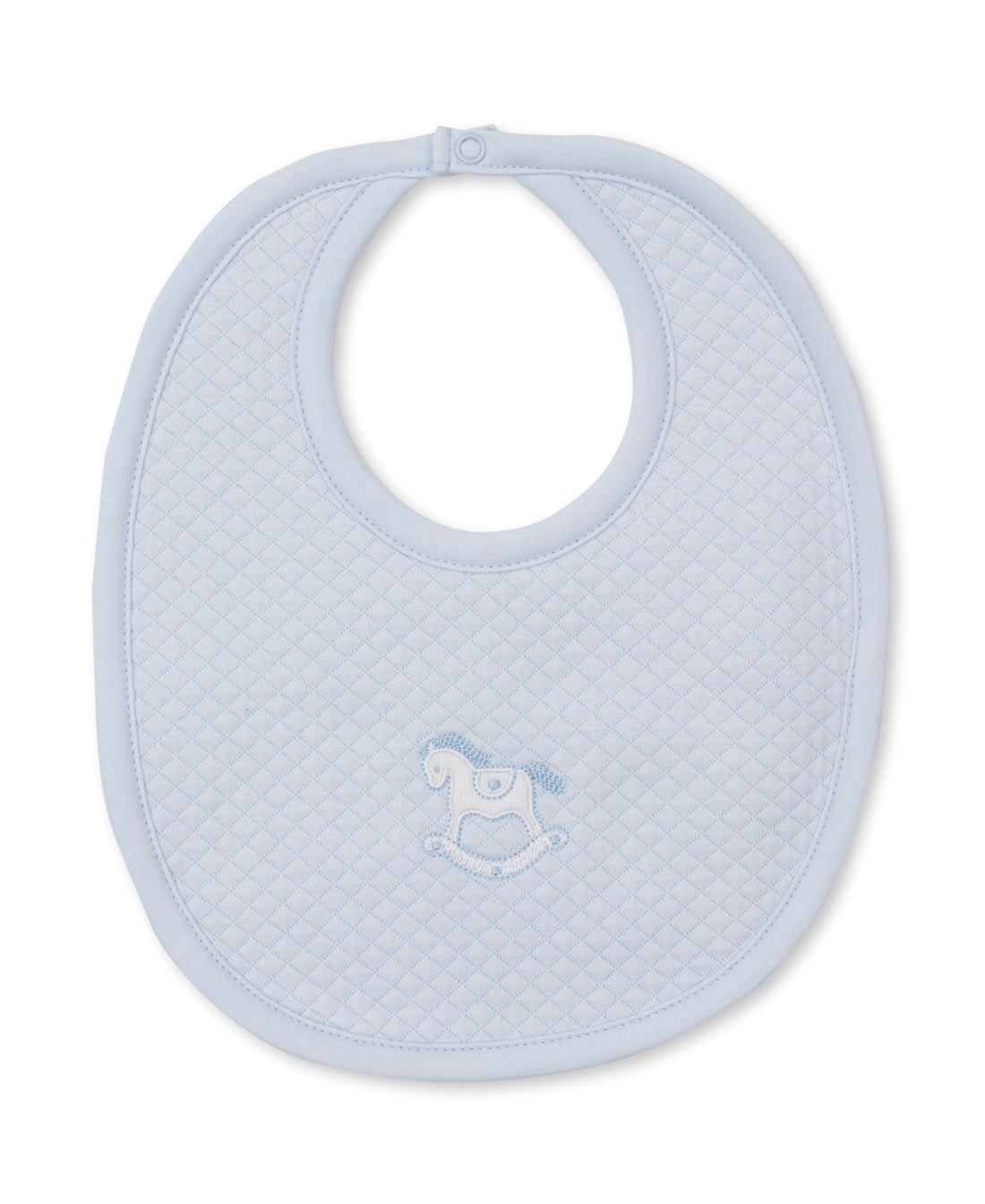 Riding Rockers Jacquard Bib: Light Blue