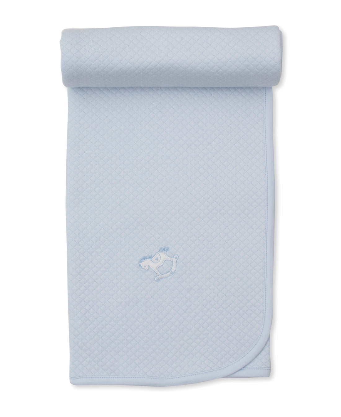 Riding Rockers Jacquard Blanket: Light Blue