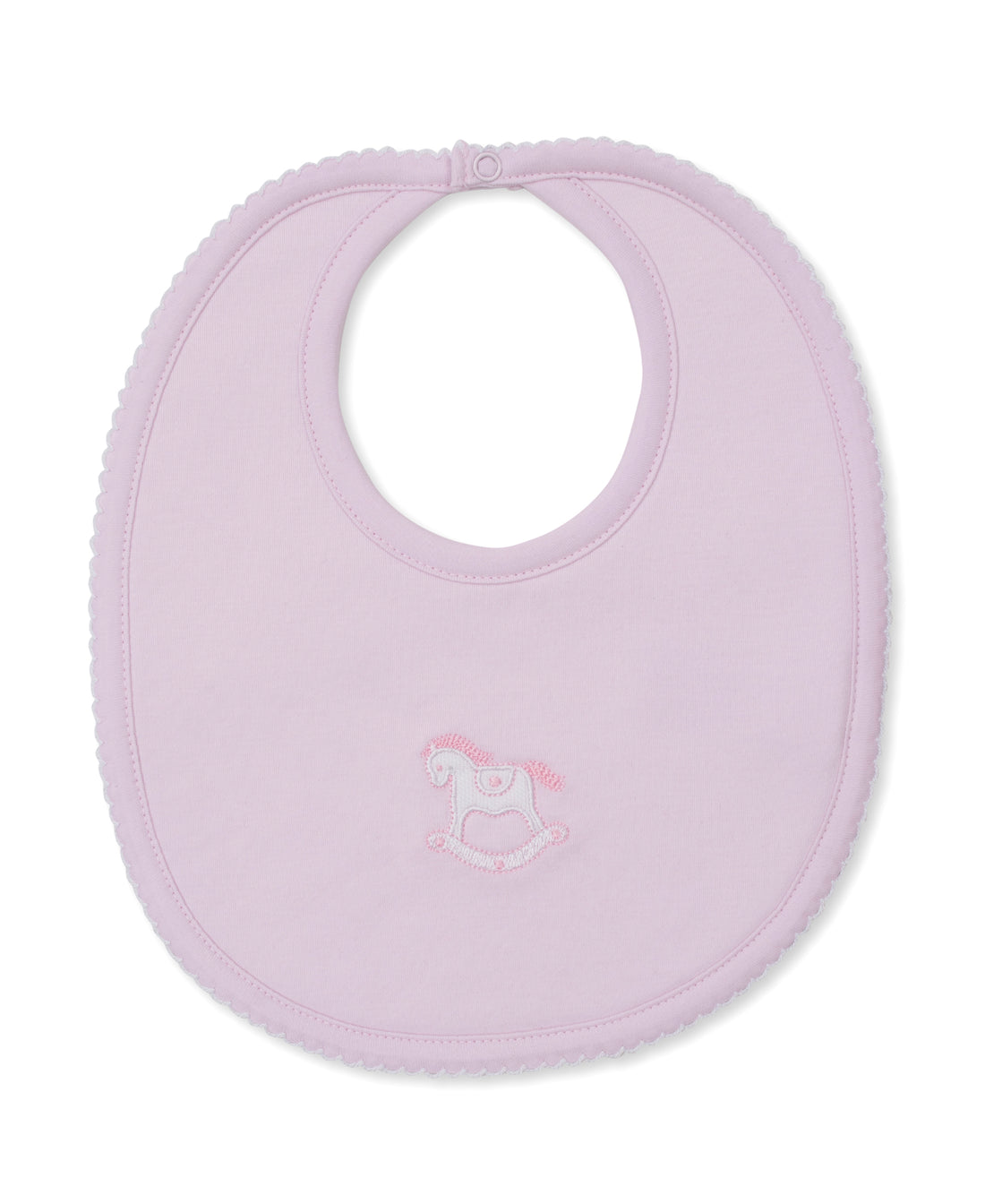 Riding Rockers Jacquard Bib: LIght Pink