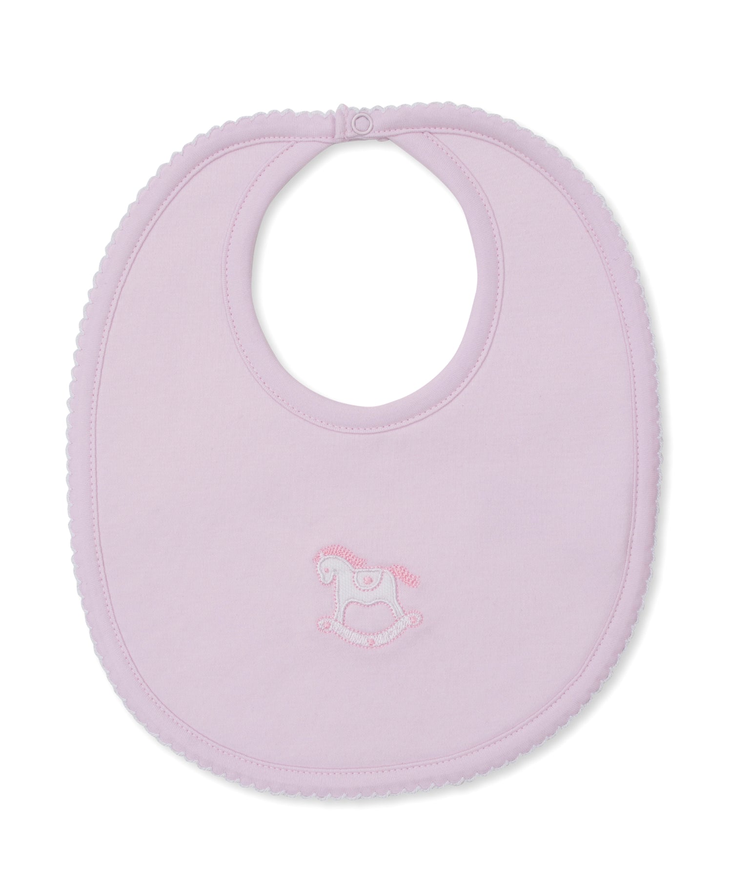 Riding Rockers Jacquard Bib: LIght Pink