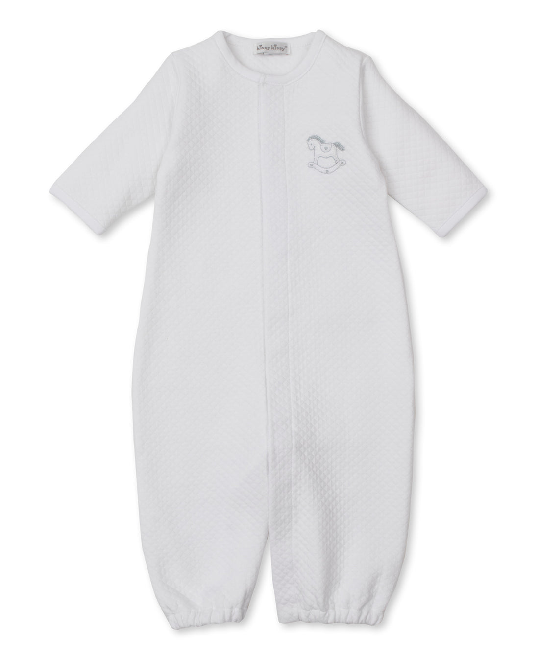 Riding Rockers Jacquard Converter Gown: White/Silver