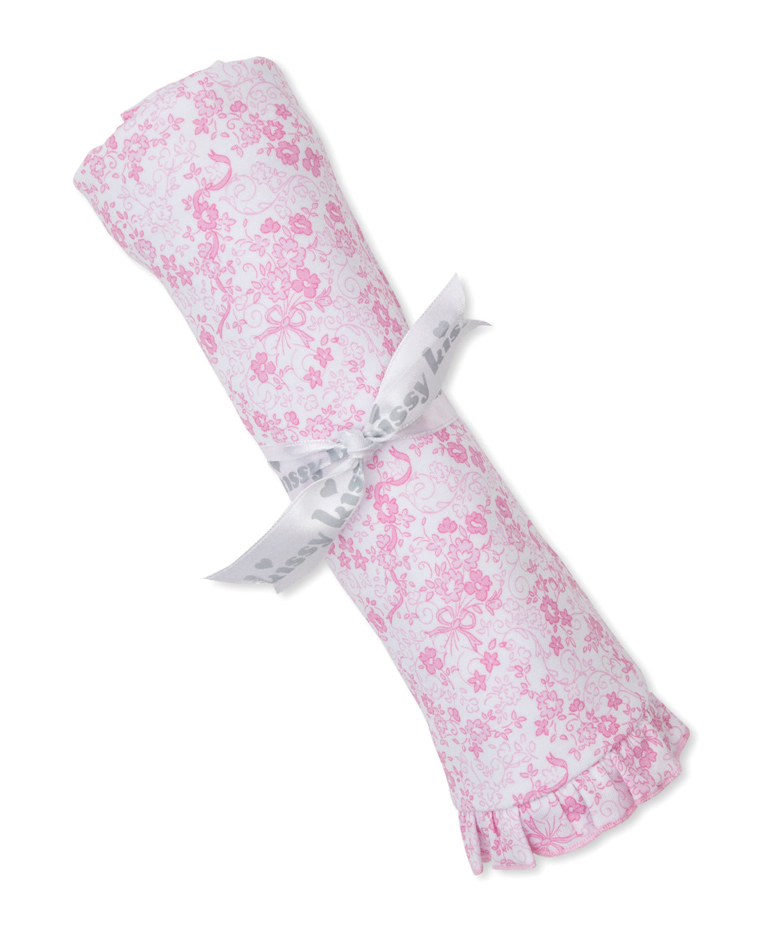 Old English Roses Ruffle Blanket: Pink
