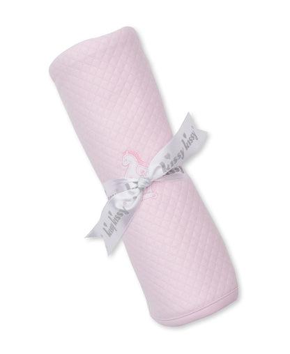 Riding Rockers Jacquard Blanket: Light Pink