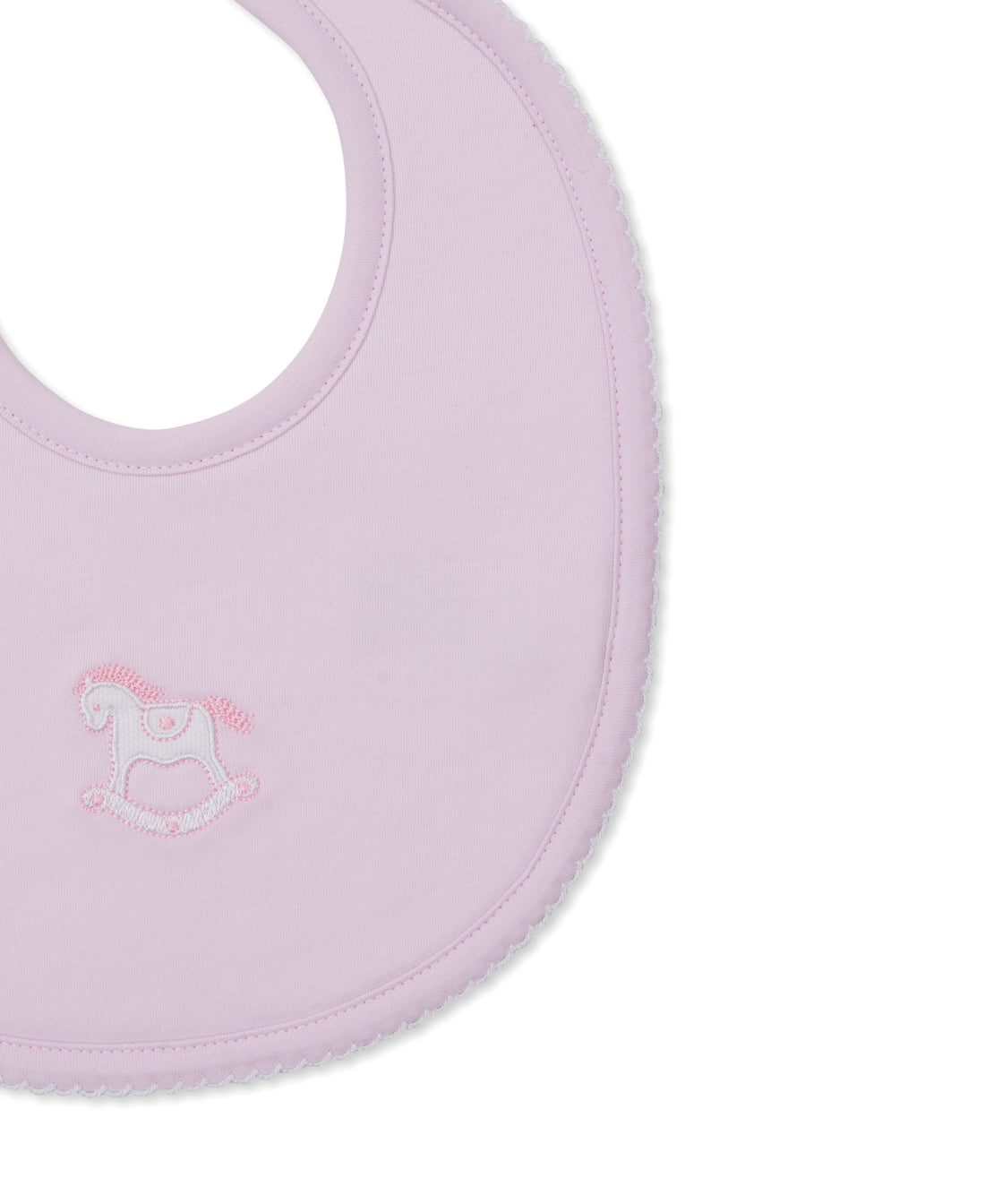Riding Rockers Jacquard Bib: LIght Pink