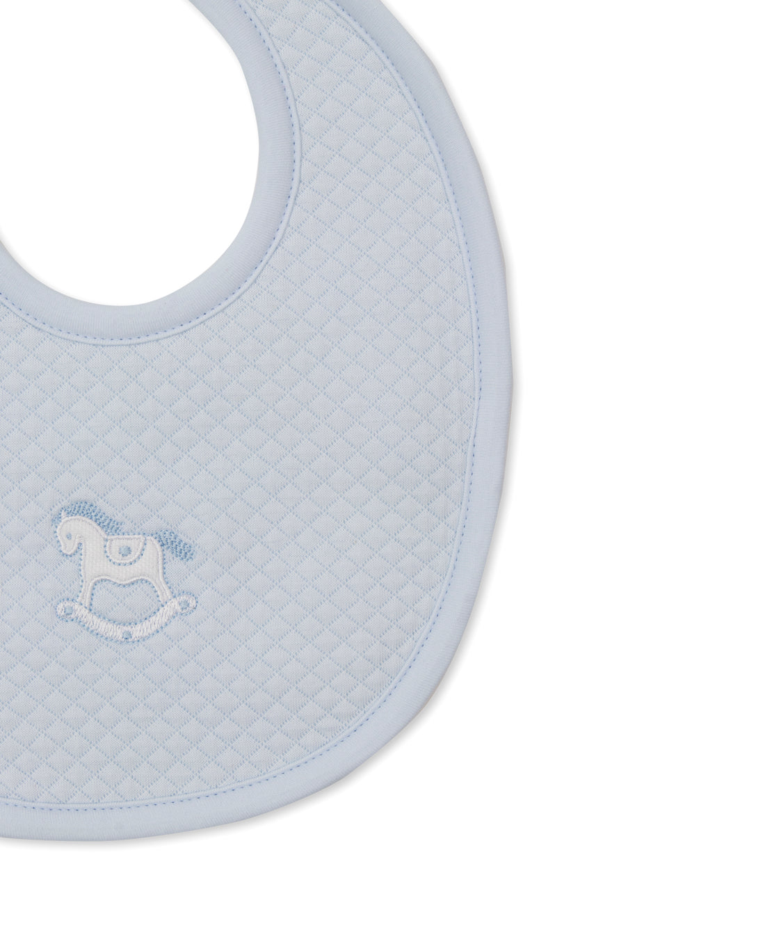 Riding Rockers Jacquard Bib: Light Blue