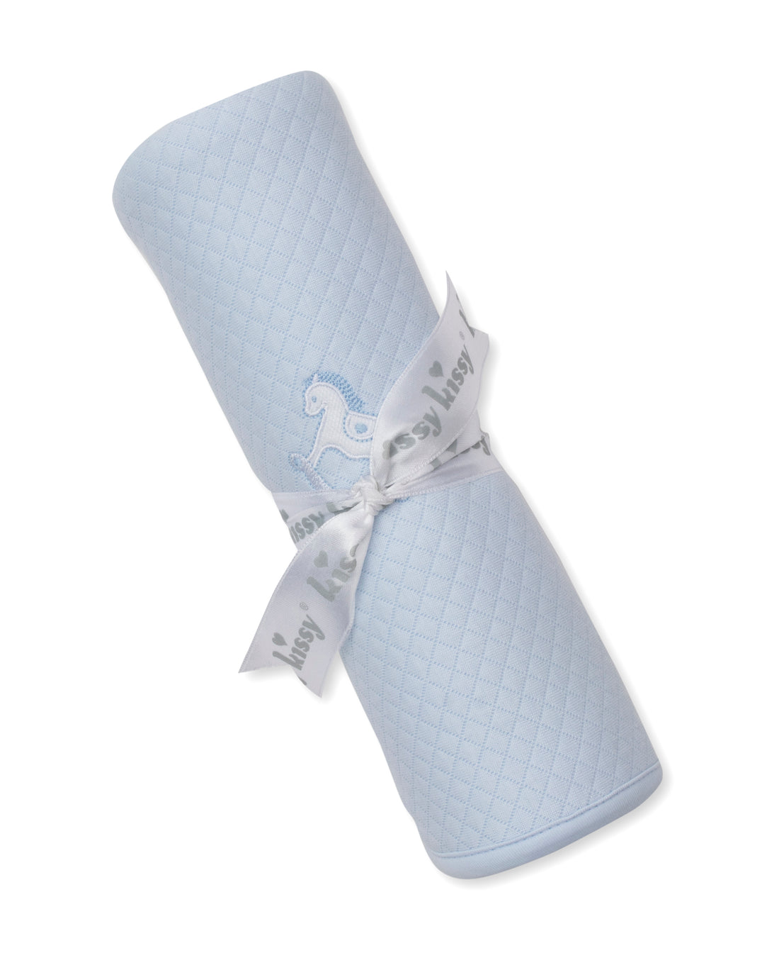 Riding Rockers Jacquard Blanket: Light Blue