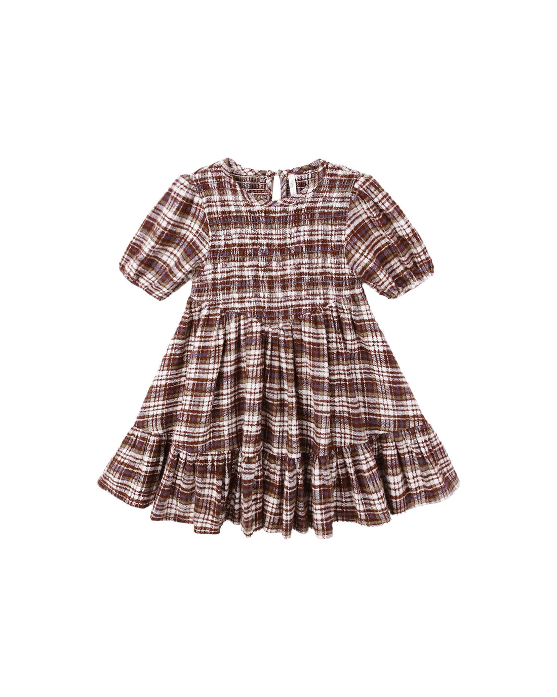 India Dress: Burgundy Plaid