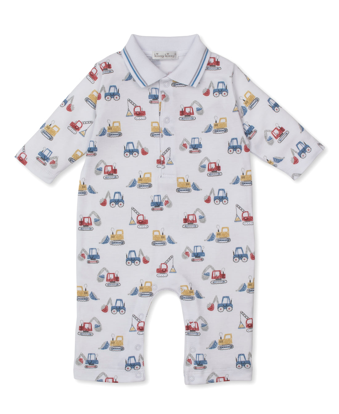 Construction Diggers Polo Romper