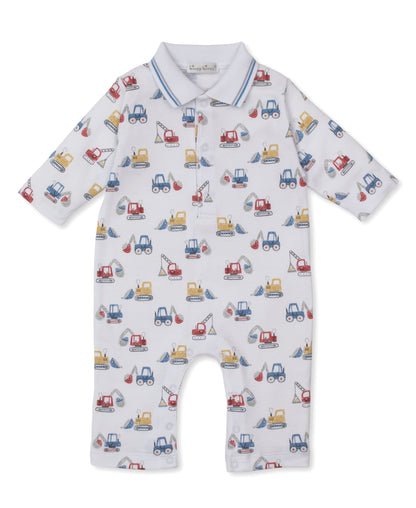 Construction Diggers Polo Romper