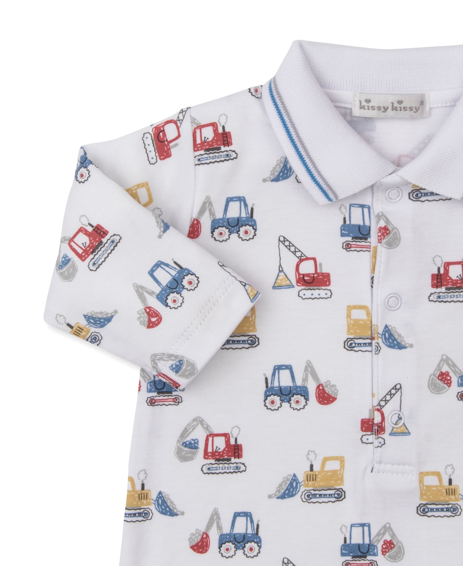 Construction Diggers Polo Romper