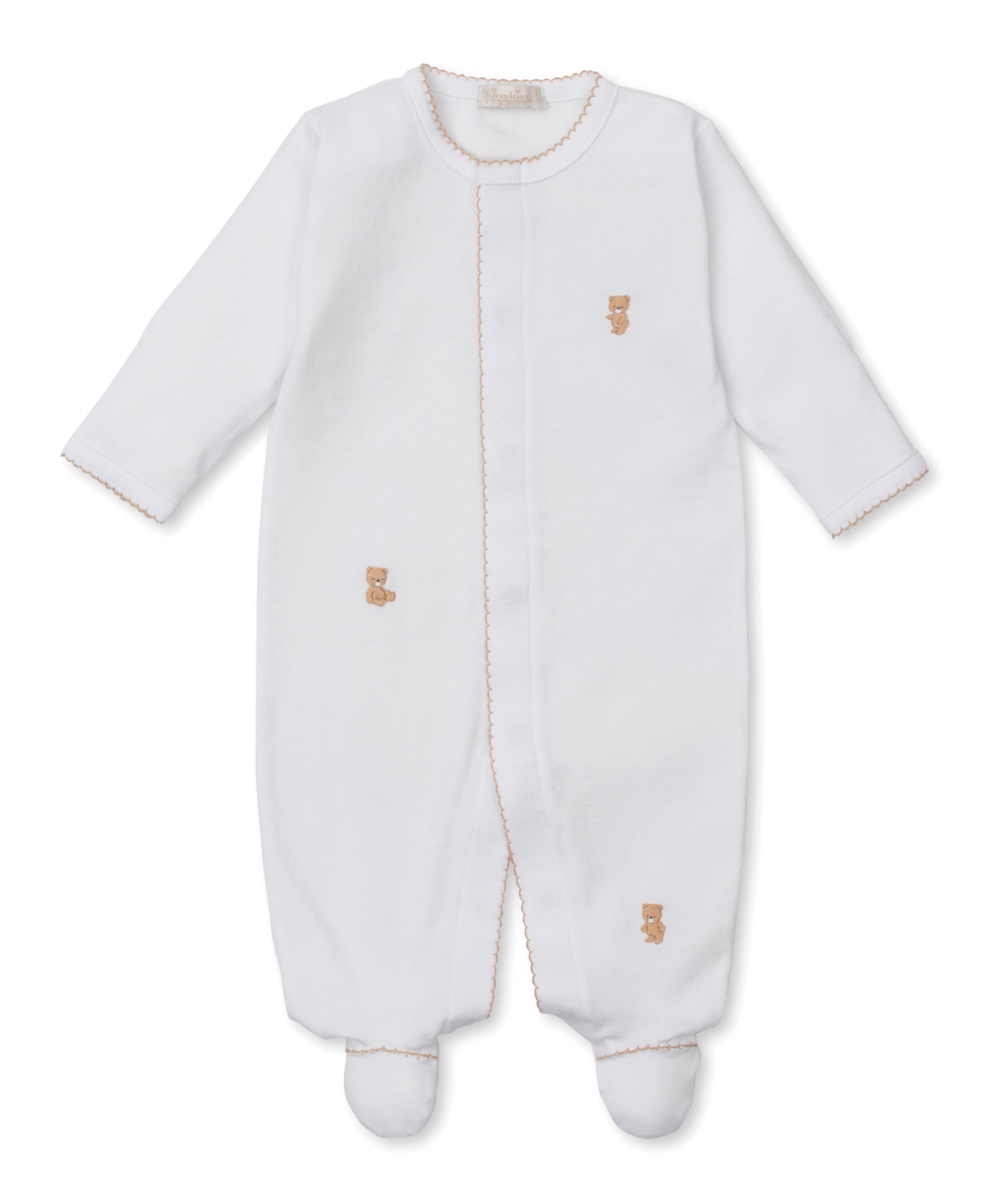 Teddy Bear Time Embroidered Footie
