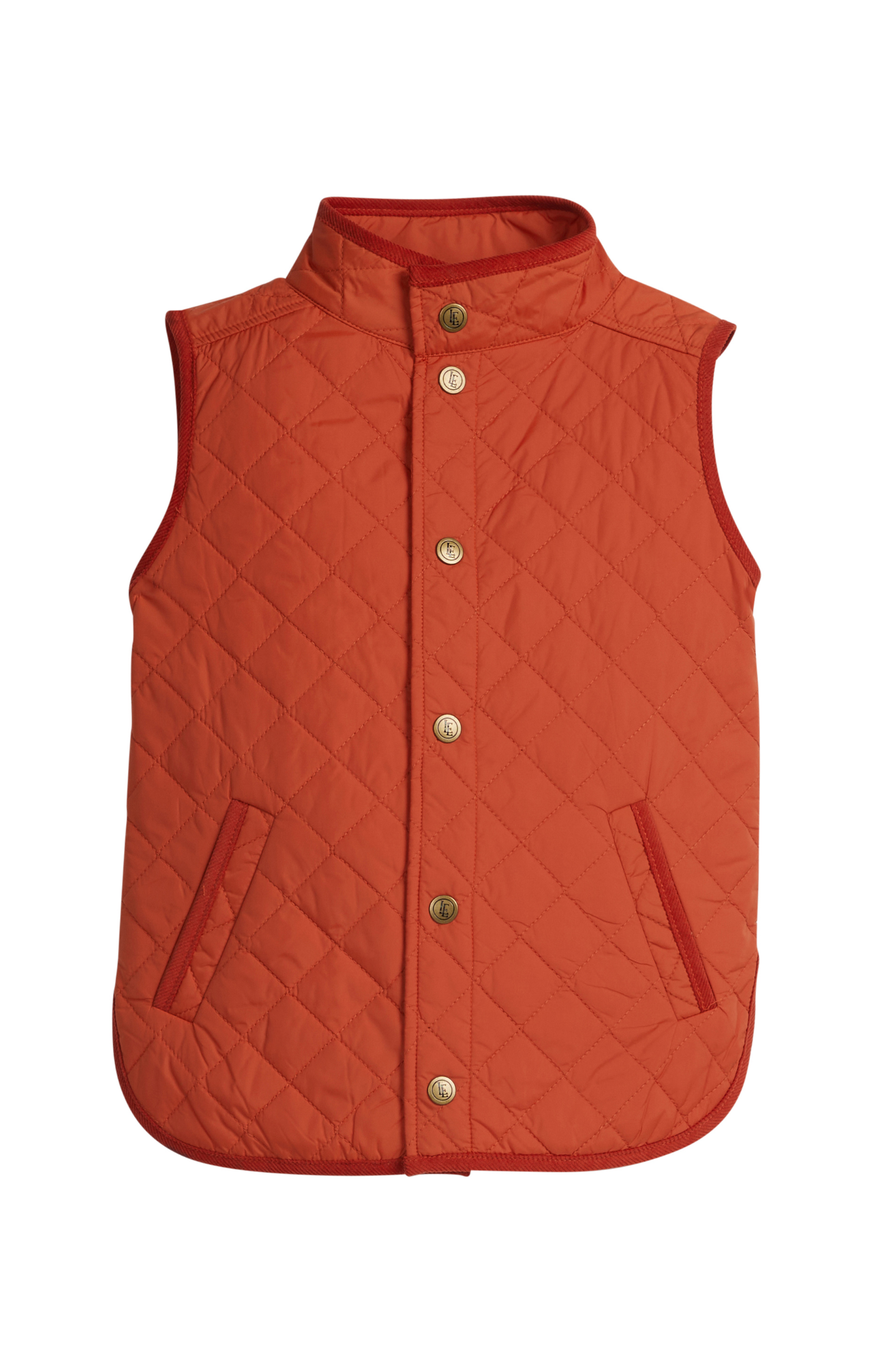 Classic Quilted Vest: Orange