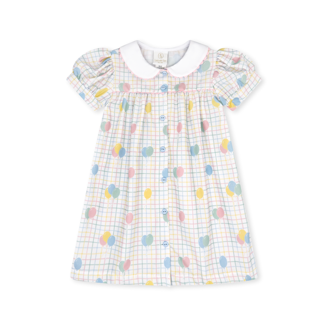 Breccan Dress: Party Time Balloon Plaid