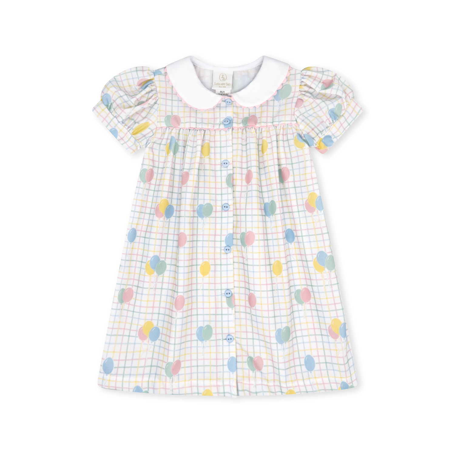 Breccan Dress: Party Time Balloon Plaid