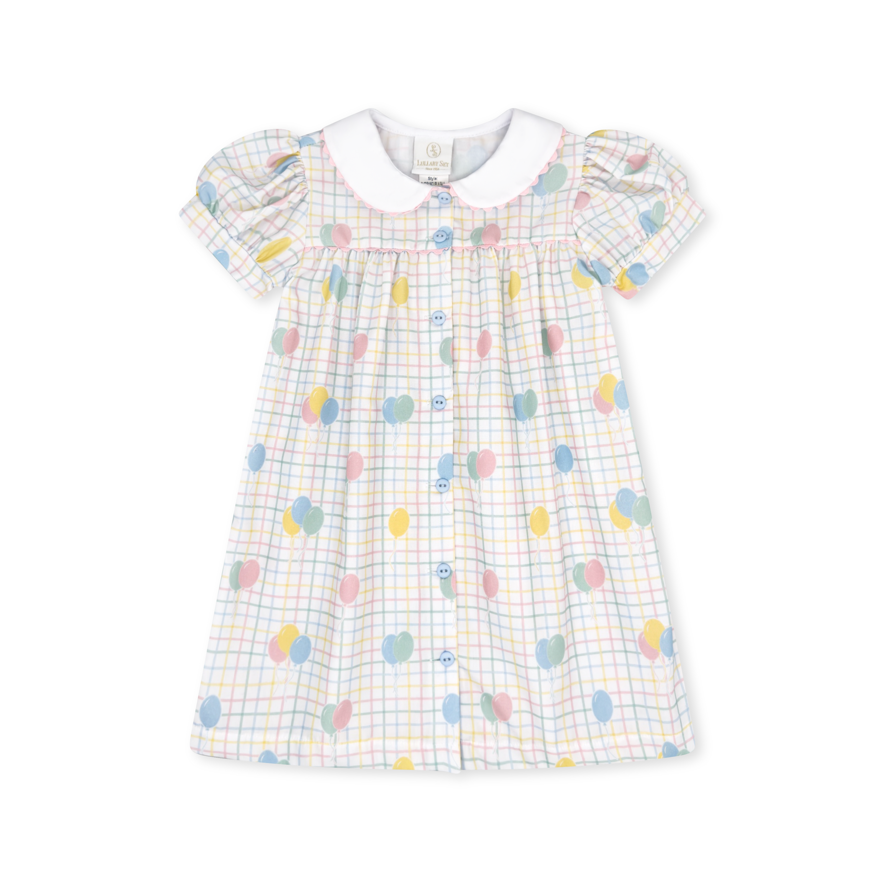 Breccan Dress: Party Time Balloon Plaid