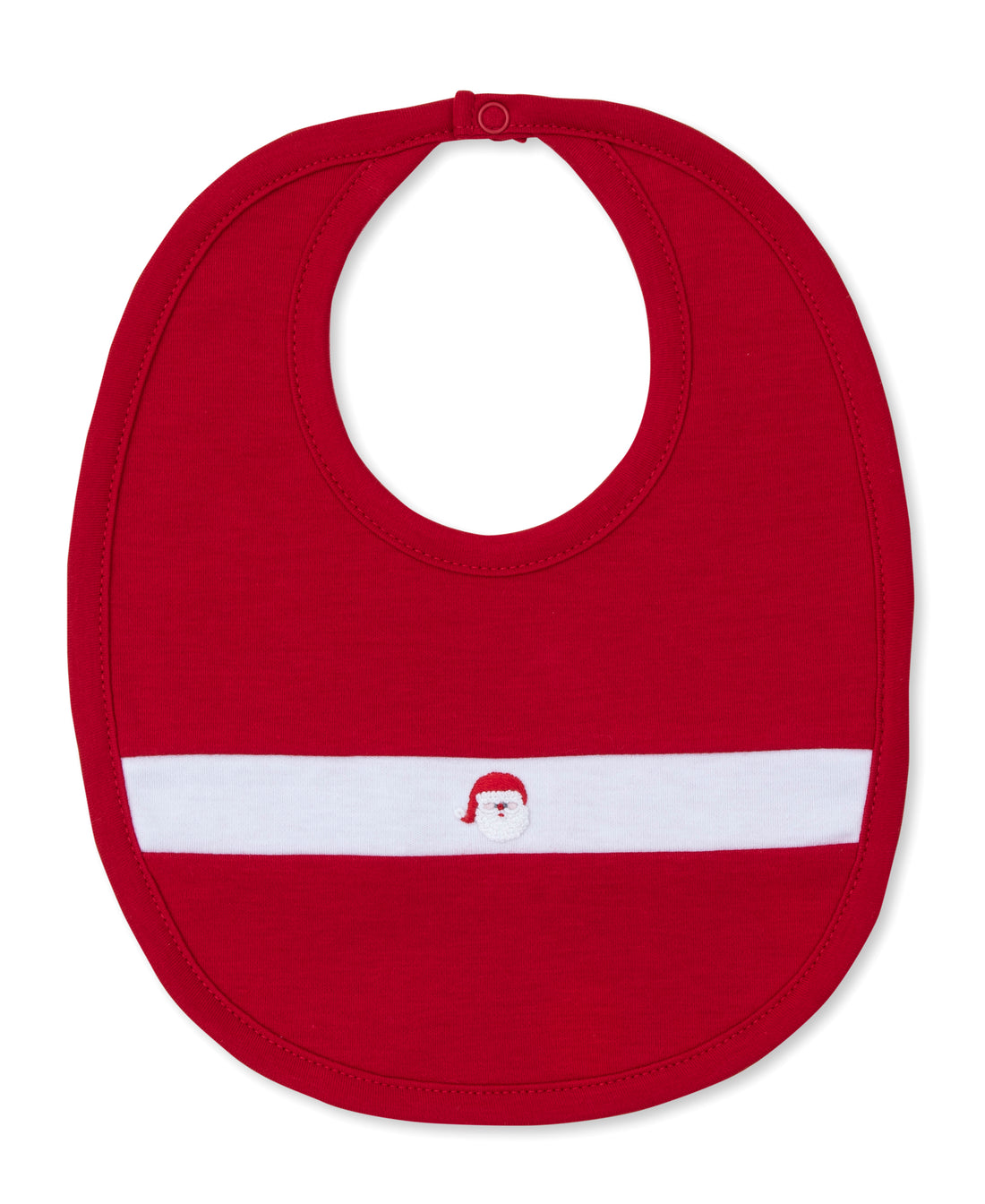 CLB Holiday Medley Hand Embroidered Bib: Red
