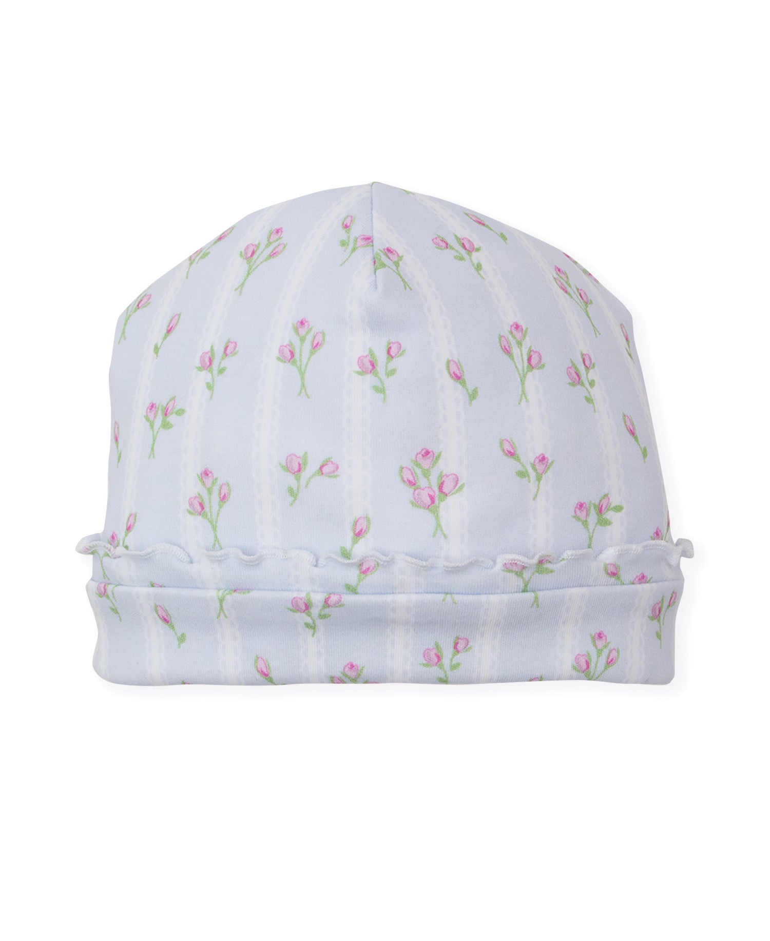 Ribbon Stripe Bouquets Ruffle Baby Beanie