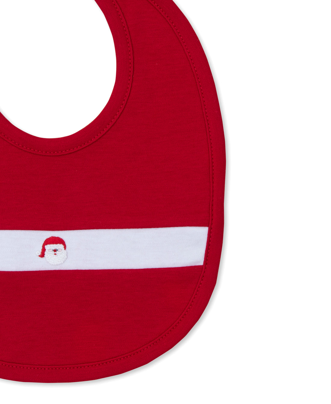 CLB Holiday Medley Hand Embroidered Bib: Red