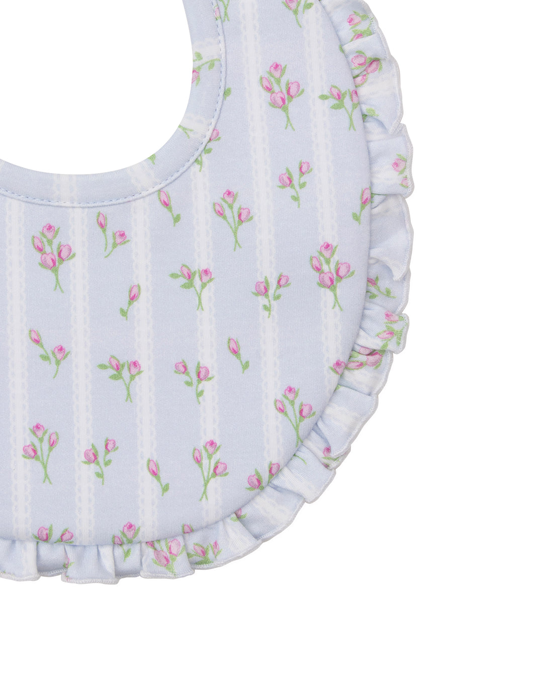 Ribbon Stripe Bouquets Ruffle Bib