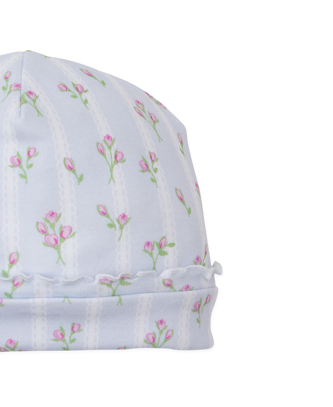 Ribbon Stripe Bouquets Ruffle Baby Beanie