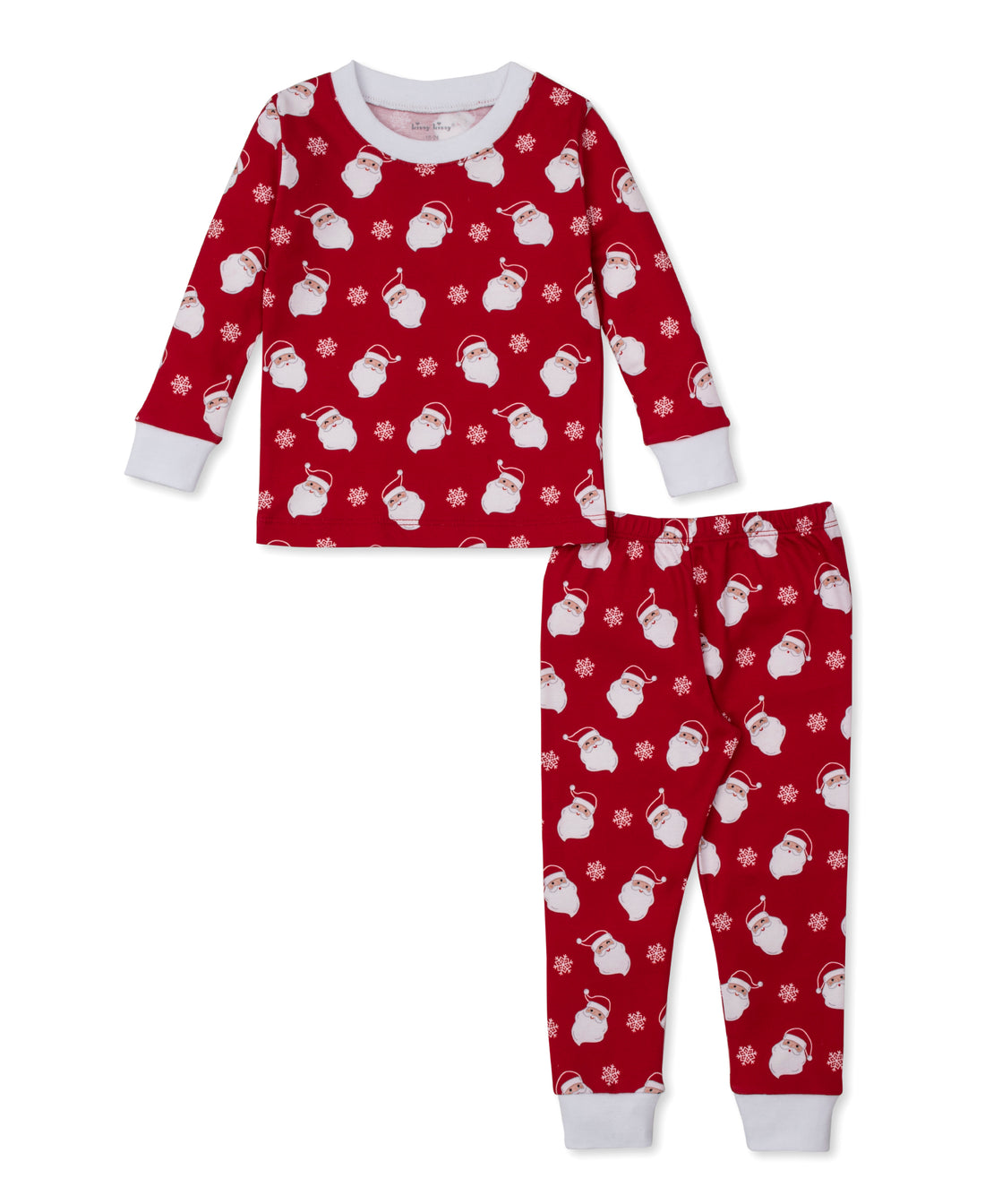 Smiling Santas Snug-Fit 2-Piece Pajamas