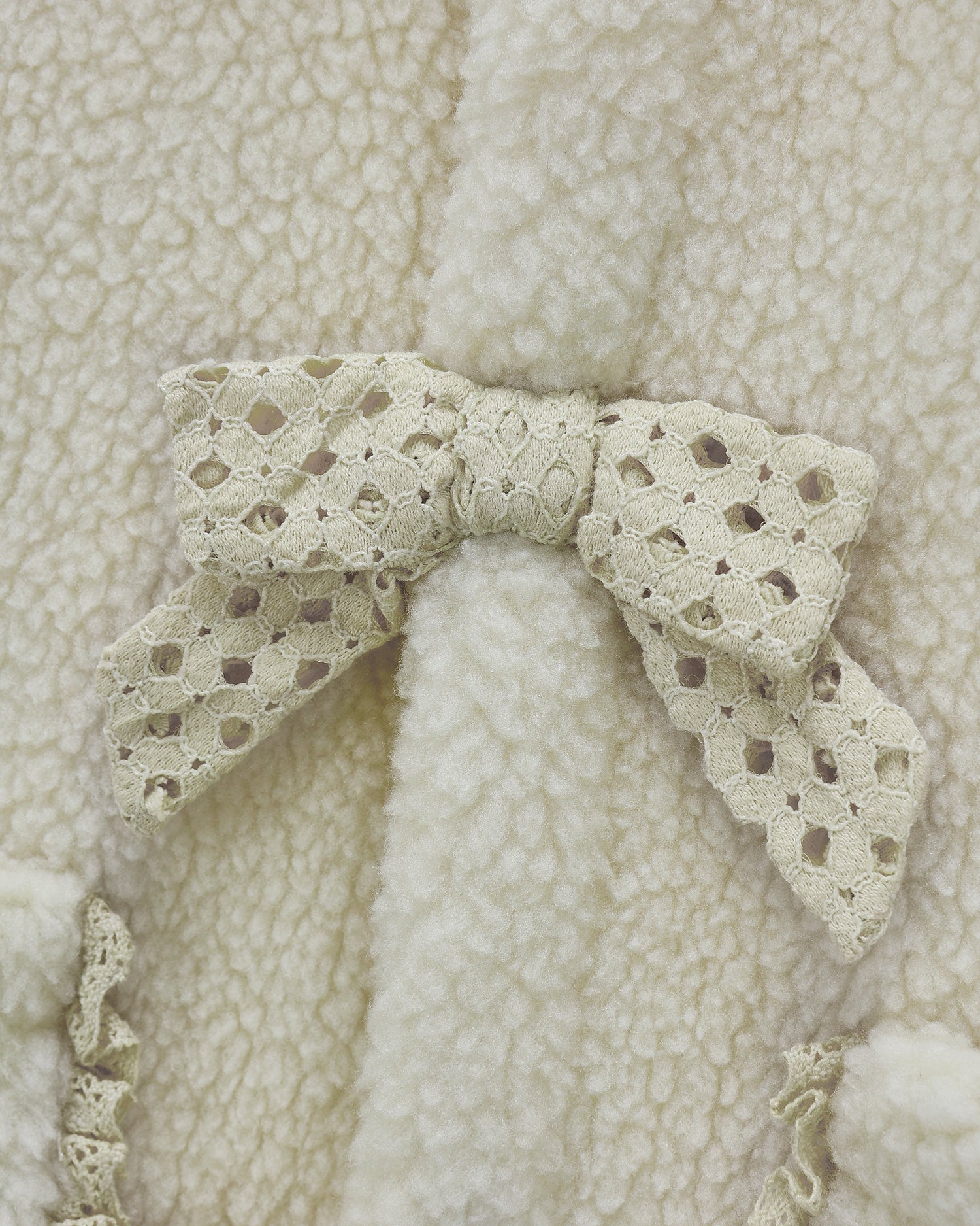Shearling Collared Coat: Natural