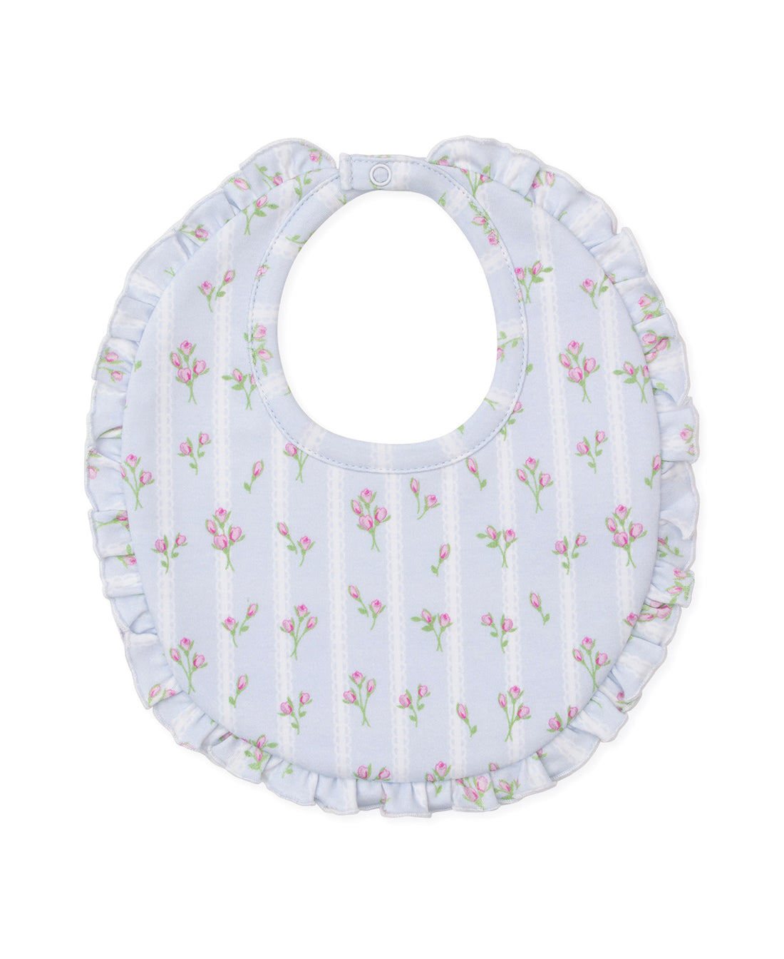 Ribbon Stripe Bouquets Ruffle Bib