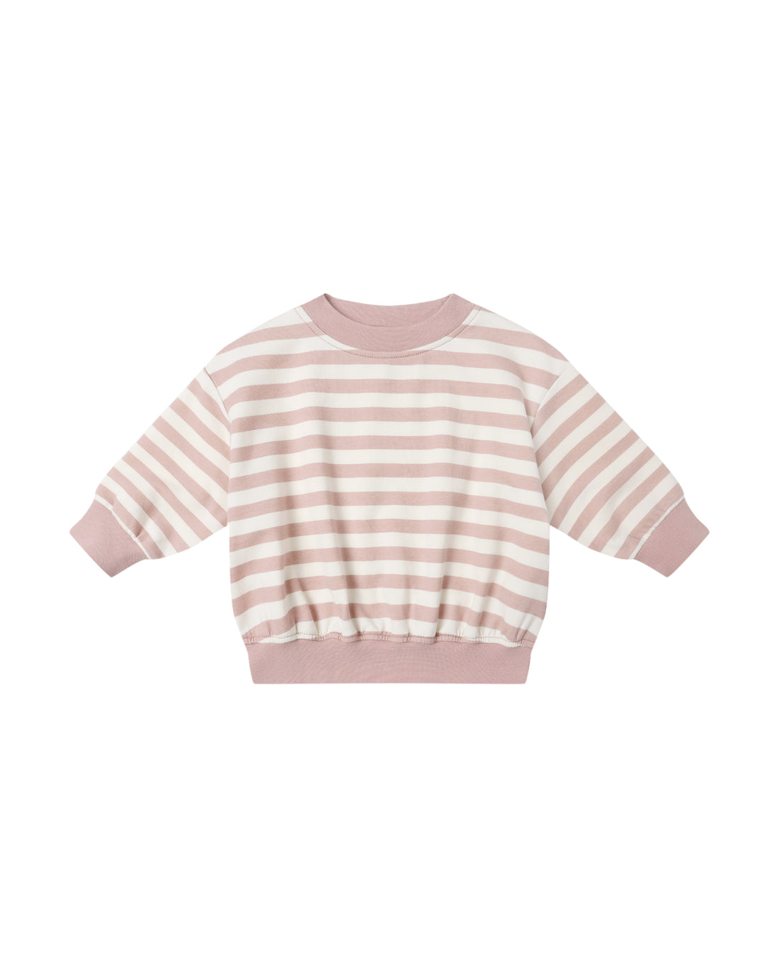 Relaxed Sweatshirt: Pink Stripe