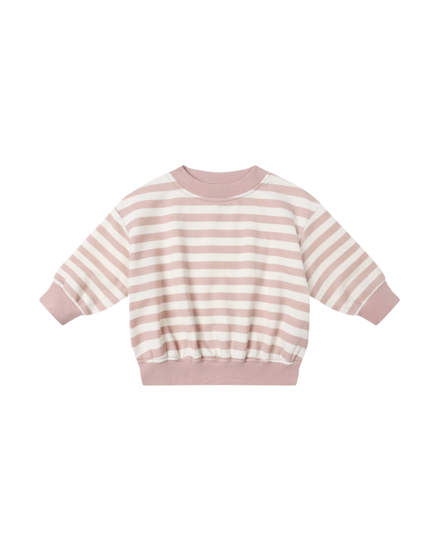 Relaxed Sweatshirt: Pink Stripe