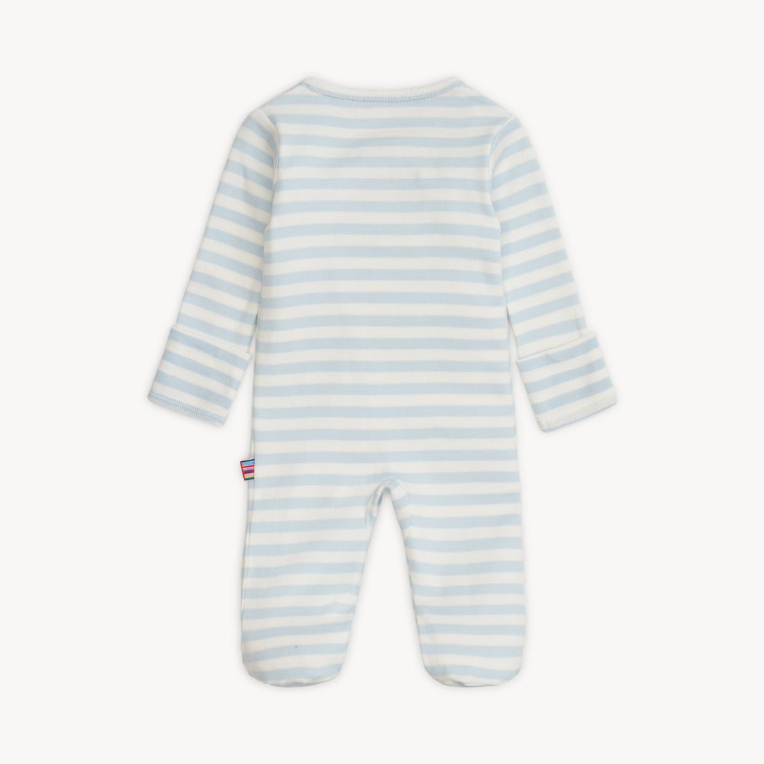 Blue Stripe Organic Cotton Footie