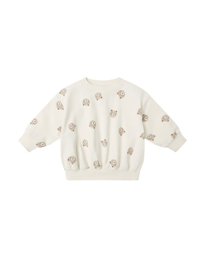 Relaxed Sweatshirt: Brown Bear