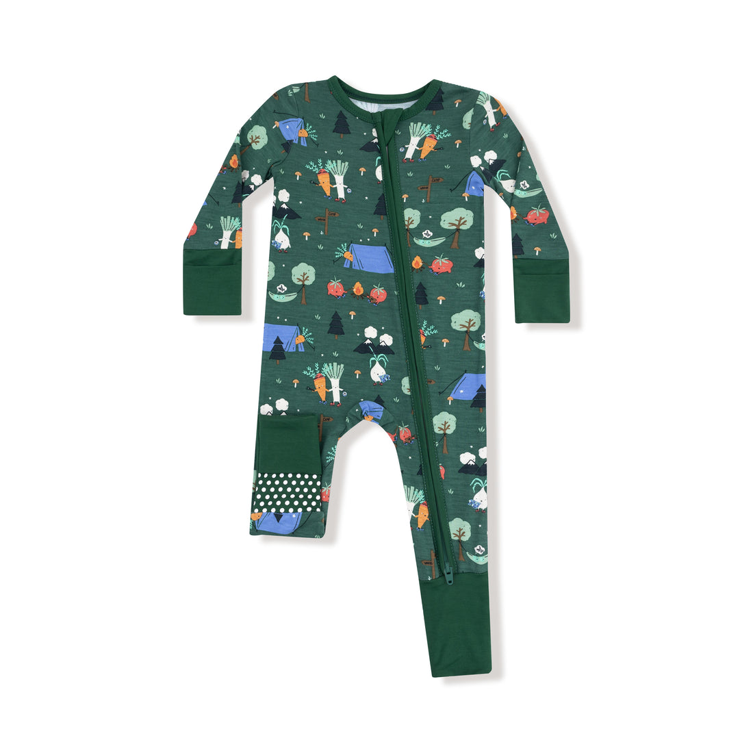 Camping Veggies 2 Way Zipper Romper