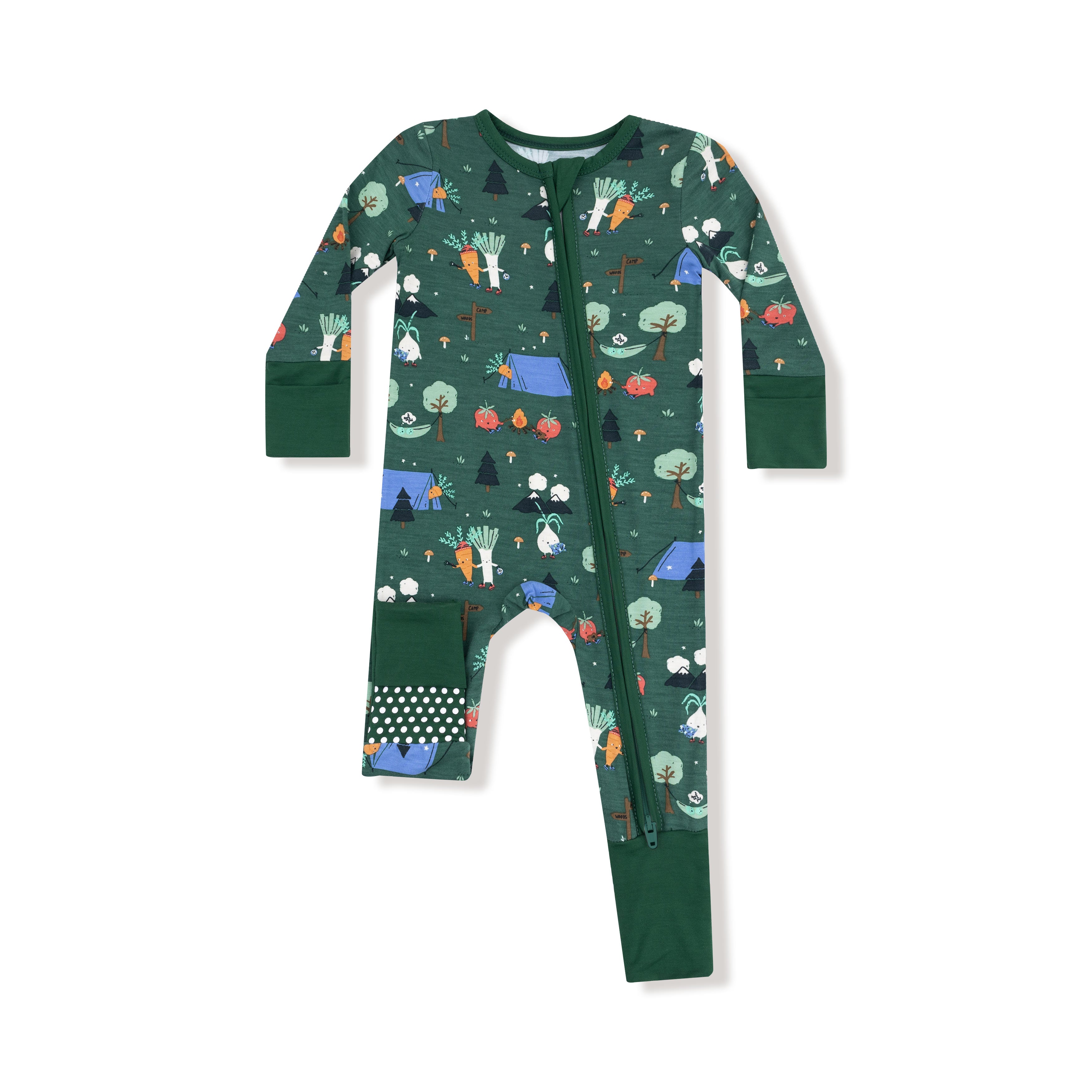Camping Veggies 2 Way Zipper Romper