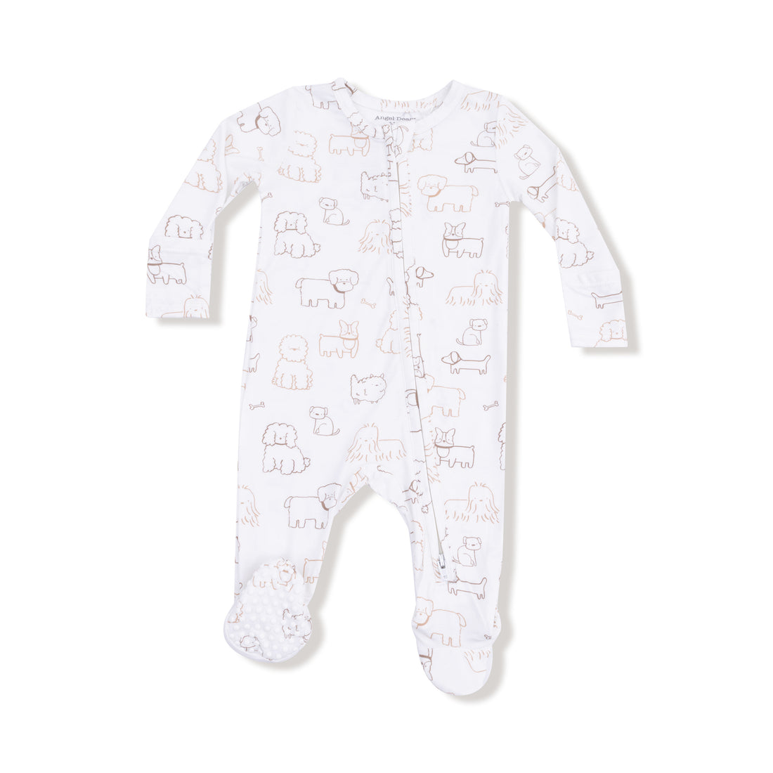 Neutral Pups 2 Way Zipper Footie