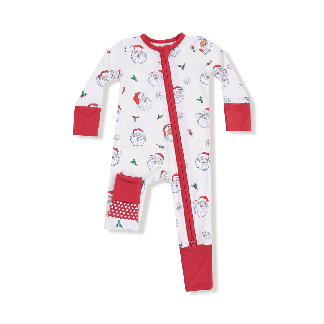 Vintage Santas 2 Way Zipper Romper