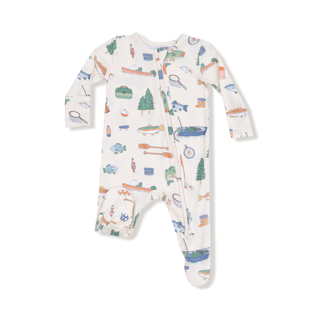 Fishing Things 2 Way Zipper Footie