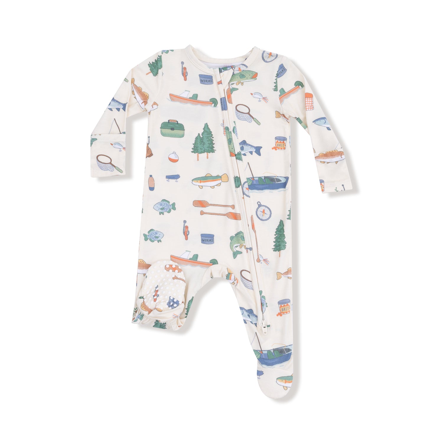Fishing Things 2 Way Zipper Footie